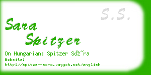 sara spitzer business card